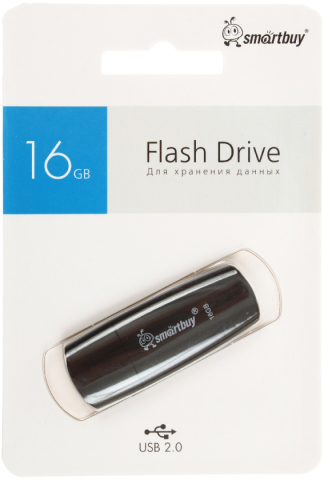 Флеш-накопитель SmartBuy Scout (2.0) 16 Gb, корпус черный