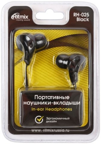 Наушники Ritmix RH-025, черные