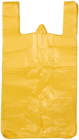 Пакет-майка «Феникс», 35+20*65 см, 15 мкм, 100 шт., желтый