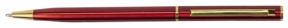 Ручка подарочная шариковая Brauberg Slim, корпус бордовый с золотистыми деталями, стержень синий