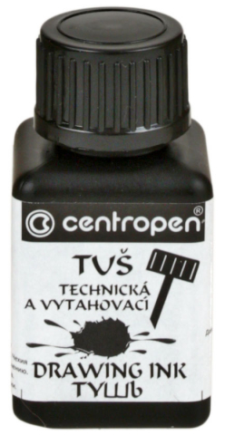 Тушь для рапидографов Centropen, 18 г, черная Тушь для рапидографов Centropen, 18 г, черная