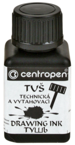 Тушь для рапидографов Centropen, 18 г, черная