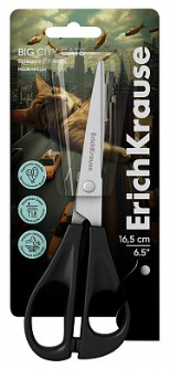 Ножницы канцелярские ErichKrause Big City Cats, 165 мм, ассорти