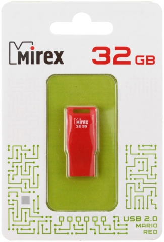 Флеш-накопитель Mirex Mario (Color Blade), 32Gb, корпус красный