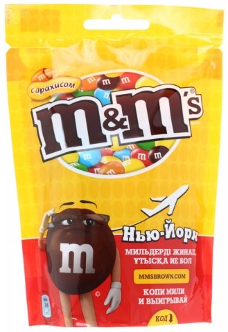 Драже M&M's, 130 г, с арахисом и молочным шоколадом