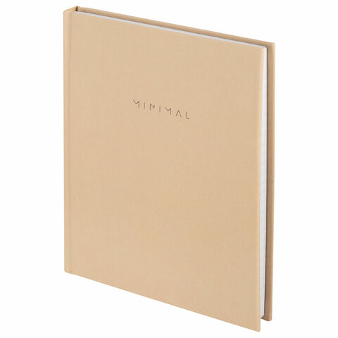 Книжка записная Brauberg Minimal А6 105×145 мм, 80 л., клетка, бежевый