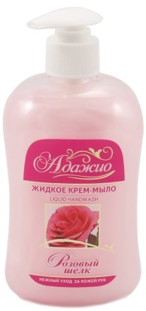 Крем-мыло жидкое с дозатором «Адажио», 500 мл, «Розовый шелк»
