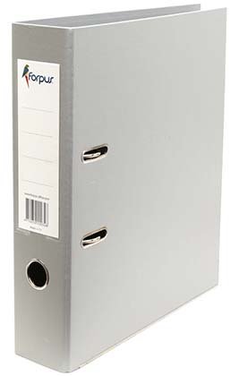 Папка-регистратор Forpus с двусторонним ПВХ-покрытием , корешок 70 мм, серый 