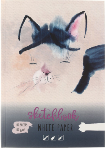 Скетчбук-блокнот BG, 150*210 мм, 100 л., без графления, «Кошка спит» Скетчбук-блокнот BG, 150*210 мм, 100 л., без графления, «Кошка спит»