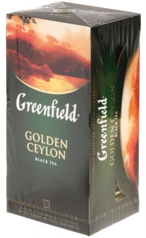 Чай Greenfield пакетированный, 50 г, 25 пакетиков, Golden Ceylon, черный чай