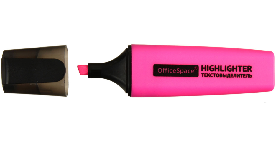 Маркер-текстовыделитель OfficeSpace розовый