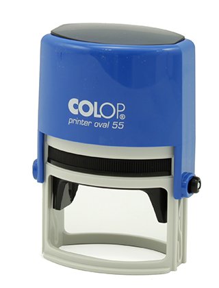 Автоматическая оснастка Colop Oval 55 для овальных штампов для клише штампа 35×55 мм, корпус синий