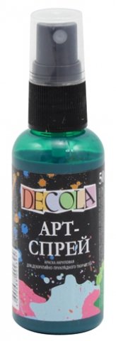Краска акриловая арт-спрей Decola, 50 мл, изумрудная