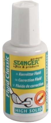 Корректирующая жидкость Stanger, 18 мл, на спиртовой основе, с кисточкой Корректирующая жидкость Stanger, 18 мл, на спиртовой основе, с кисточкой