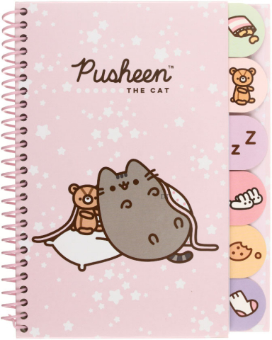 Блокнот на гребне А5 Pusheen, 175*215 мм, 60 л., линия Блокнот на гребне А5 Pusheen, 175*215 мм, 60 л., линия