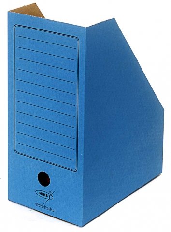 Лоток архивный Kris, корешок 150 мм, 325*250*150 мм, синий