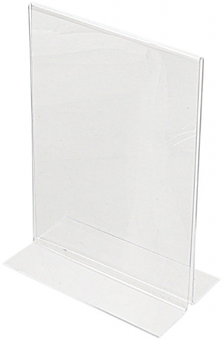 Подставка настольная для рекламных материалов из акрила Brauberg Standard, А5 (150*210*80 мм), двухсторонняя, вертикальная