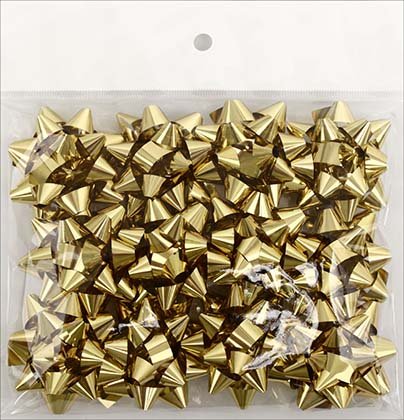 Набор бантиков Golden gift, 12 шт., 38 мм, золотистые