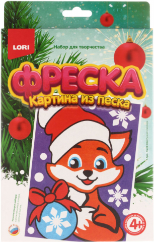 Набор для творчества «Фреска. Картина из песка» Lori, «Рыжий лисенок», 4+