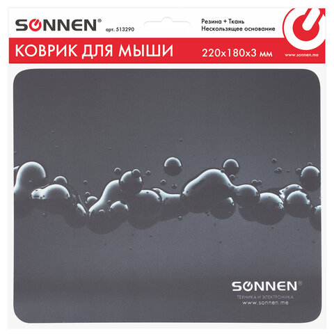 Коврик для мыши Sonnen S-4 220×180×3 мм, Drops