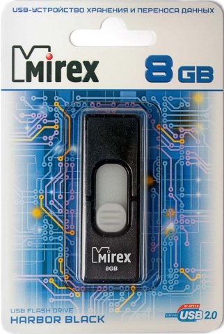 Флэш-накопитель Mirex Harbor, 8Gb, корпус черный