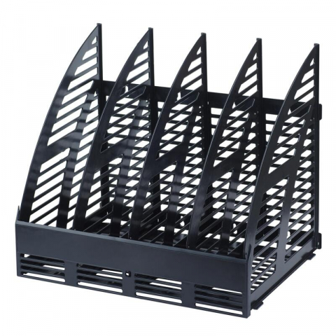 Лоток вертикальный сборный Attache 320×285×235 мм, 4 секции, черный
