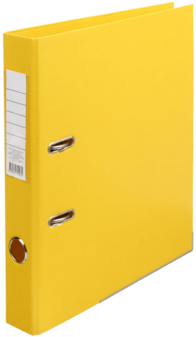 Папка-регистратор Attache Standart с двусторонним ПВХ-покрытием, корешок 50 мм, желтый