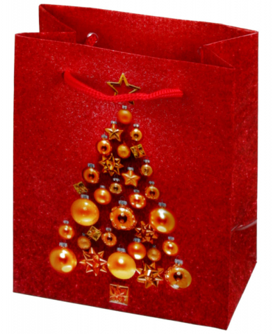 Пакет подарочный новогодний «Русский Дизайн», 11*13,5*6 см, «Елка из игрушек»