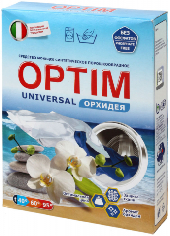 Порошок стиральный Optim Universal, 400 г, «Орхидея»