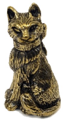 Фигурка сувенирная «Кошка» BronzaMania, «Кошка с бантом сидит»