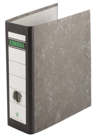 Папка-регистратор А5 вертикальный Korona «под мрамор», корешок 80 мм, черный