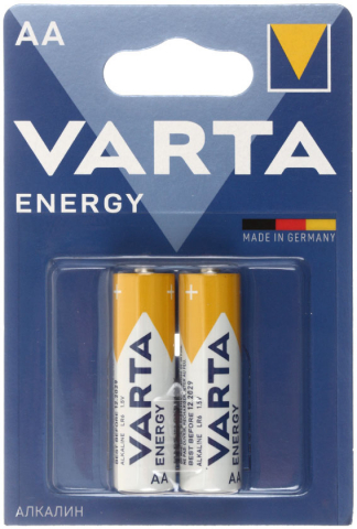 Батарейки щелочные Varta Energy, AA, LR6, 1.5V, 2 шт. Батарейки щелочные Varta Energy, AA, LR6, 1.5V, 2 шт.