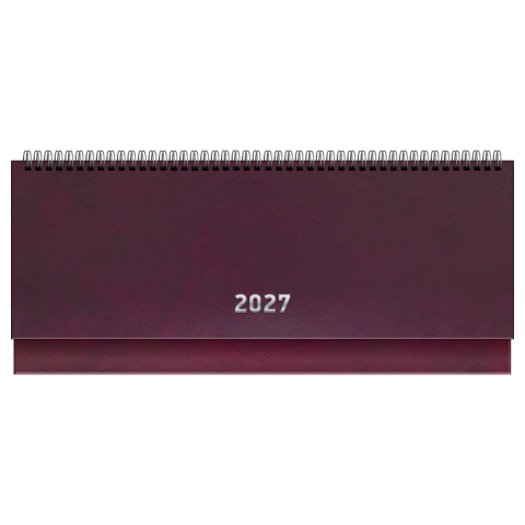 Планинг датированный на гребне на 2027 год BG 295×130 мм, 64 л., бордовый
