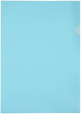 Папка-уголок пластиковая «Бюрократ Pastel» А4, толщина пластика 0,18 мм, голубая