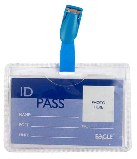 Бейдж с клипом Eagle, 55*90 мм, цвет клипа - ассорти Бейдж с клипом Eagle, 55*90 мм, цвет клипа - ассорти