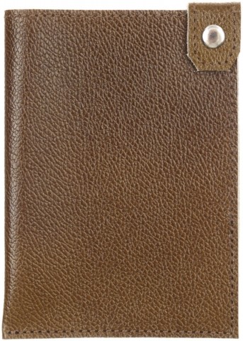 Футляр для паспорта «Кинг» 6053 100×140 мм, рифленый, светло-коричневый