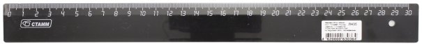 Линейка пластиковая «Стамм» 30 см, черная Линейка пластиковая «Стамм» 30 см, черная