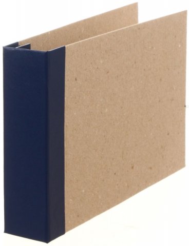 Папка архивная из картона со сшивателем горизонтальная (без шпагата), А5, ширина корешка 40 мм, плотность 1240 г/м2, синяя