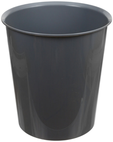 Корзина для бумаг цельная «Стамм», 14 л, серая Корзина для бумаг цельная «Стамм», 14 л, серая