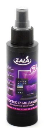 Спрей очищающий Zala , 100 мл, для экранов всех типов Спрей очищающий Zala , 100 мл, для экранов всех типов
