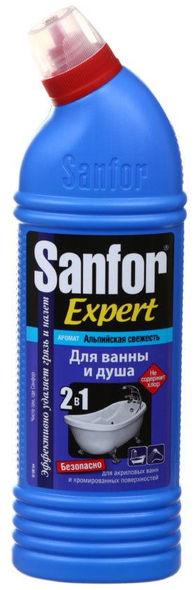 Средство для чистки Sanfor, 750 г, «Альпийская свежесть. Для ванн»