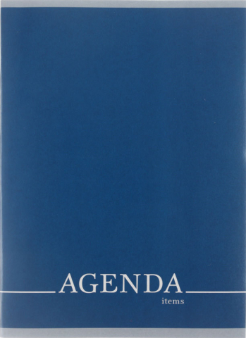 Тетрадь общая А4, 80 л. на скобе Agenda, 200*275 мм, клетка, Blue