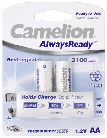 Аккумулятор Camelion Always Ready, AA, 1.2V, 2100 mAh Аккумулятор Camelion Always Ready, AA, 1.2V, 2100 mAh