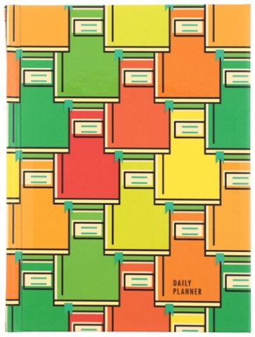 Ежедневник недатированный «Канц-Эксмо», 110*145 мм, 160 л., «Орнамент. Книги»