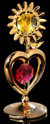 Сувенир с кристаллами Sima-Land, 3*8 см, «Сердце с солнцем»