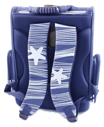 Ранец для средних классов Sea Style, 280*360*150 мм, синий+белый