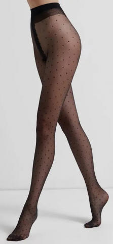 Колготки женские капроновые Conte Elegant Dots 20 Den, размер 2, Nero