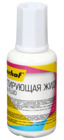 Корректирующая жидкость Classic, 20 мл, на основе растворителя, с кисточкой Корректирующая жидкость Classic, 20 мл, на основе растворителя, с кисточкой