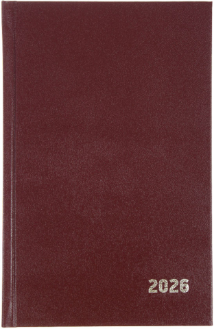 Ежедневник датированный на 2026 год BG 135×205 мм, 168 л., бордовый Ежедневник датированный на 2026 год BG 135×205 мм, 168 л., бордовый