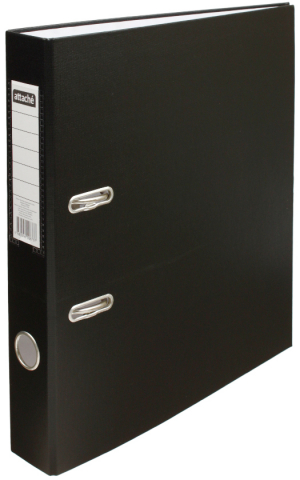 Папка-регистратор Attache с односторонним ПВХ-покрытием корешок 50 мм, черный Папка-регистратор Attache с односторонним ПВХ-покрытием корешок 50 мм, черный
